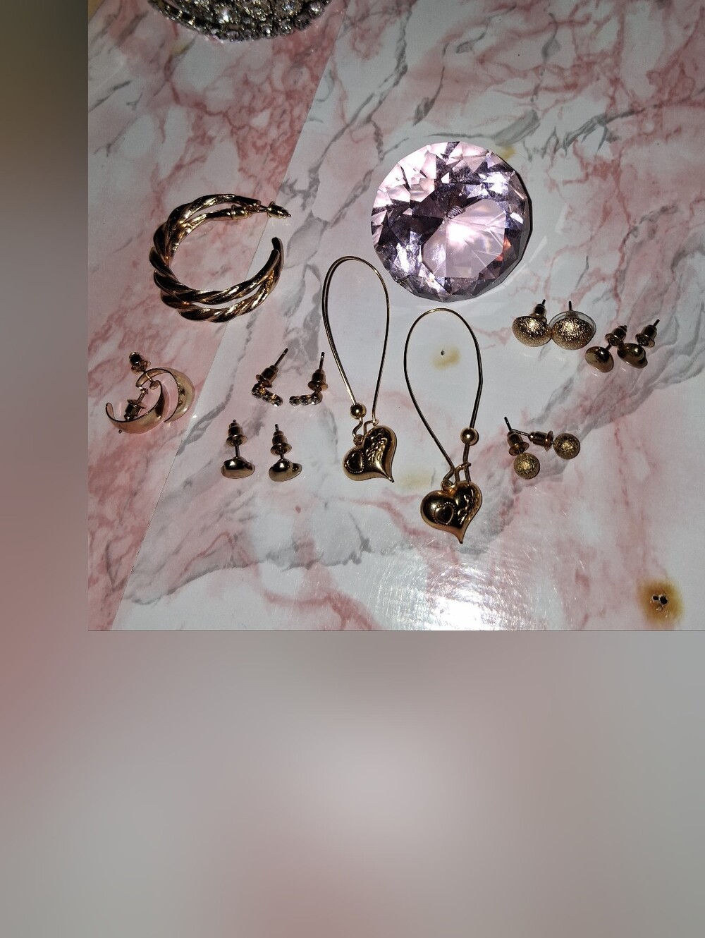 Lot Gold Heart Drop Earrings - Women Jewelry